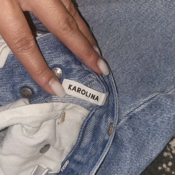 2. GRLFRND KAROLINA CRYSTAL TRIM HIGH WAISTED STRAIGHT JEANS IN KICK IT - Picture 8 of 10